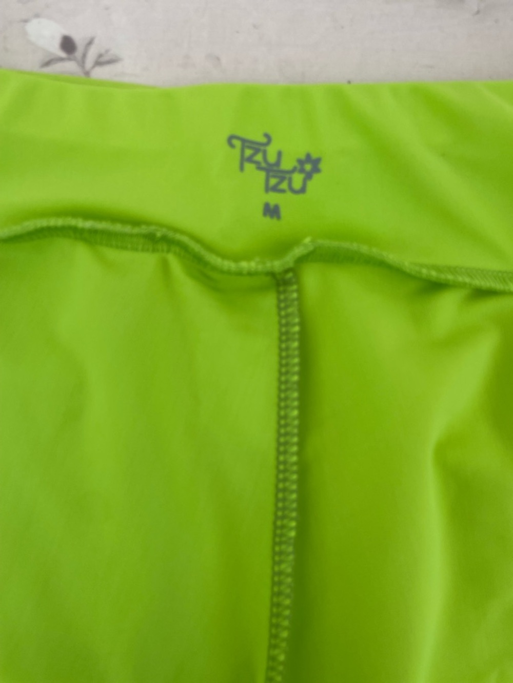 Tzu Tzu Lime Green Pleated Hem Mini Skirt - Picture 6 of 7